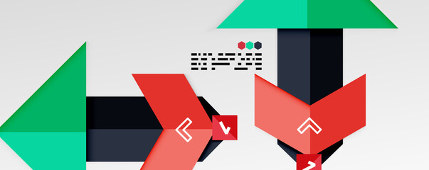 Shiny color triangles and geometric shapes vector abstract background