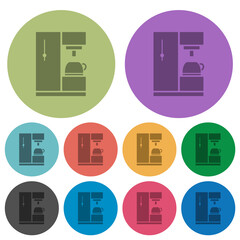 Coffee machine color darker flat icons