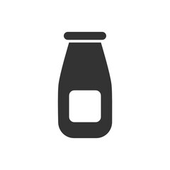 Milk bottle , Coffee Shop solid icon.