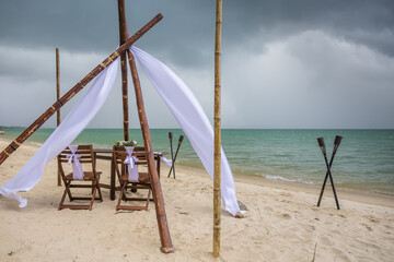 Beach Scene with Storm Approaching