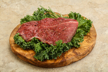 Raw beef steak for grill