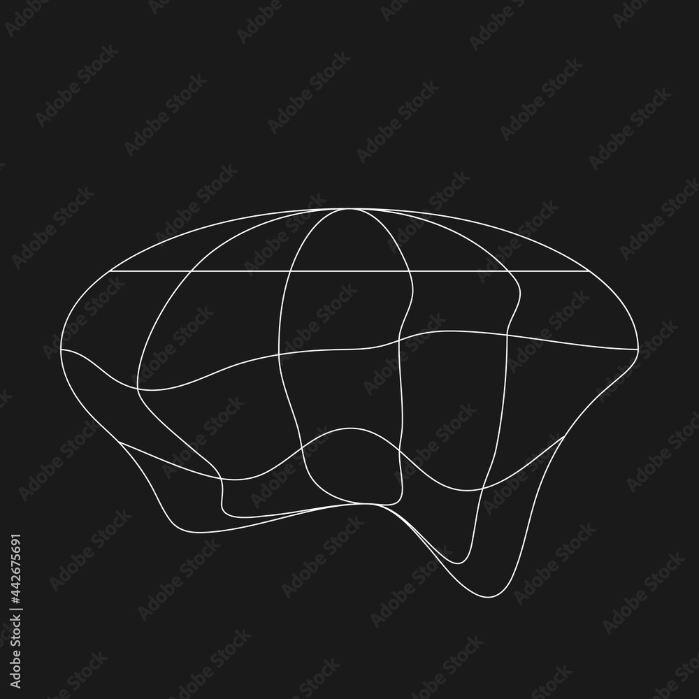 Poster digital retro cyber ellipse planet with liquid glitch effect. retrofuturistic shape. planet in cyber