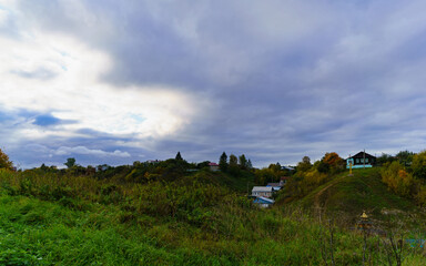 Landscapes with river and sky.