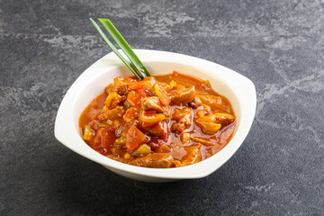 Meat goulash with vegetables