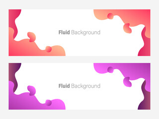 banner template, fluid background