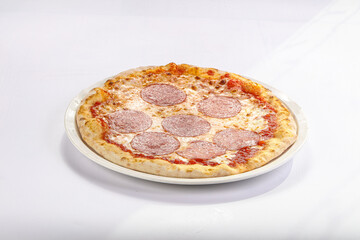 Italian Pizza with sausages and cheese