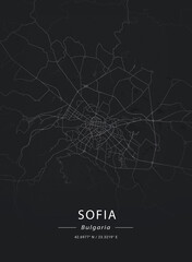 Map of Sofia, Bulgaria