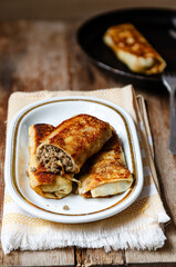 traditional crepes with meat