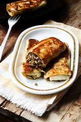 traditional crepes with meat