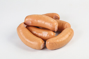 Natural meat sausages with minced meat