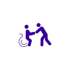 Disabled Handicap icons symbol vector elements for infographic web