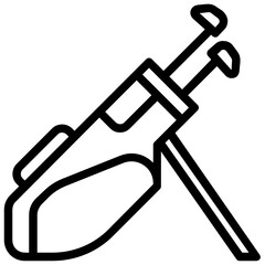 Golf Elements_Golf bag line icon,linear,outline,graphic,illustration