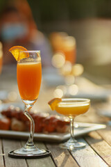 glass of orange juice on the table