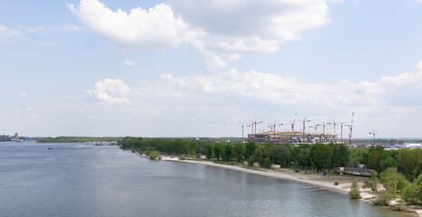 Construction of a football stadium in Rostov-on-Don