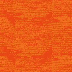 Fototapeta na wymiar Orange wall texture vector seamless repeat pattern print background