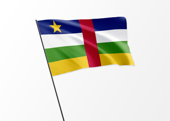 Central African Republic flag flying high in the isolated background Central African Republic independence day