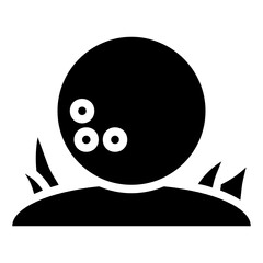 Golf Elements_Grass hill glyph icon,linear,outline,graphic,illustration