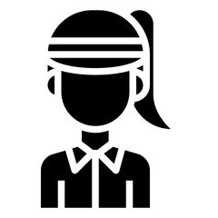 Golf Elements_Player glyph icon,linear,outline,graphic,illustration