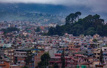 Fototapeta na wymiar Kathmandu, Nepal Aerial view panoramic.