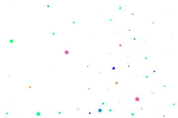 Red Confetti Isolated. Yellow Starry Isolated. Pink Stars Greeting. Purple Vector Anniversary. Coral Pattern Background. Blue Texture Card. Celebration Poster. Party Modern.