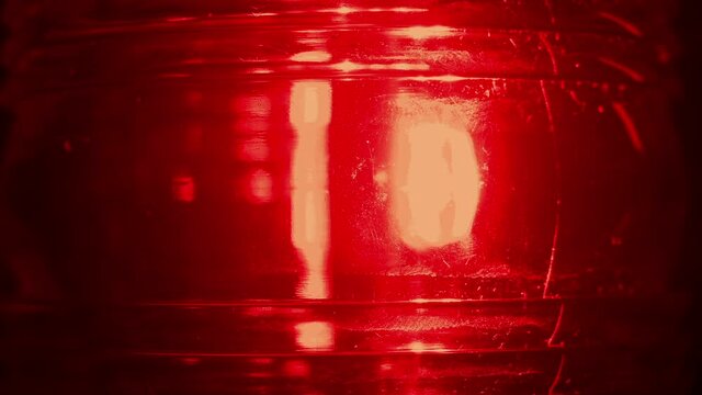 Red Alert Alarm Light Flashing Closeup