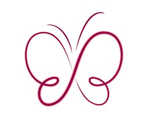 The red butterfly symbol one line.