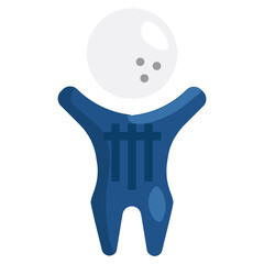 Golf Elements_Marker flat icon,linear,outline,graphic,illustration