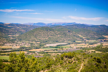 Vue sur les champs depuis le plateau de Valensole