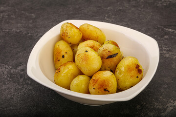 Roasted baby potato in the bowl