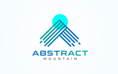 Abstract  Mountain minimalist digital line design logo inspiration
