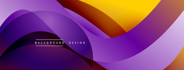 Abstract overlapping lines and circles geometric background with gradient colors