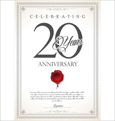 Obraz premium Anniversary retro vintage design 