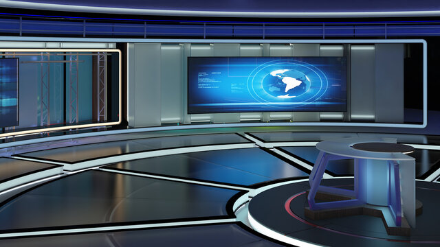 Virtual TV Studio News Set 31. Green screen background. 3d Rendering.

Virtual set studio for chroma footage. wherever you want it, With a simple setup, a few square feet of space, and Virtual Set.