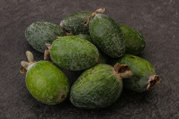 Tropical green sweet fruit Feijoa