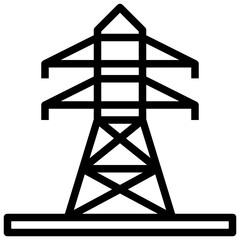 Industry_Transmission Tower line icon,linear,outline,graphic,illustration