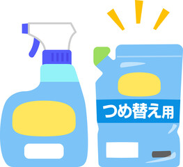 スプレーボトルと詰め替え用の袋