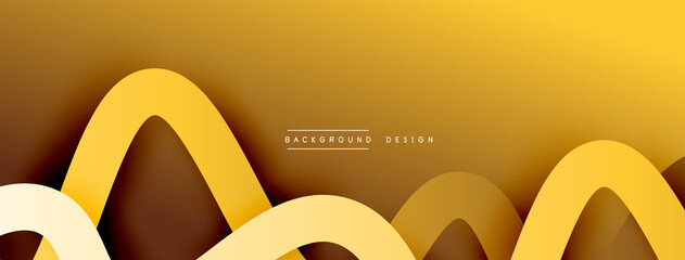 Abstract gradient background with wave line with shadow effect. Geometric composition. 3D shadow effects and fluid gradients