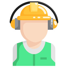 Industry_Industry Worker flat icon,linear,outline,graphic,illustration