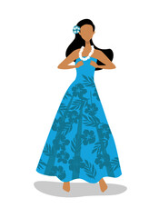 フラダンスをする女性