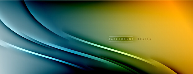 Abstract background. Shadow lines on bright shiny gradient background.