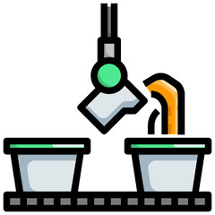 Industry_Steel Industry filled outline icon,linear,outline,graphic,illustration