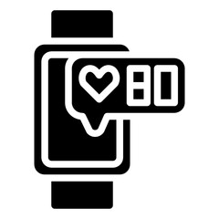 Message_Smart watch glyph icon,linear,outline,graphic,illustration