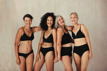 Women celebrating the beauty of aging bodies