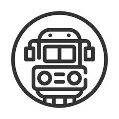 School bus , Education outline icon.