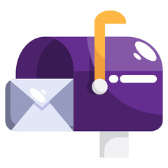 Message_Mail box flat icon,linear,outline,graphic,illustration