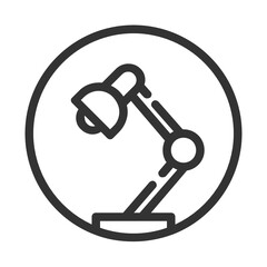 Lamp , Education outline icon.