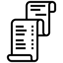 Order And Shipping_receipt line icon,linear,outline,graphic,illustration
