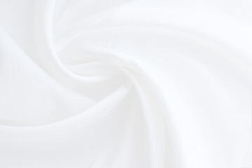 Plakat white fabric with soft waves abstract background