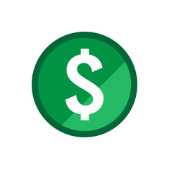 Coin icon vector graphic illustration