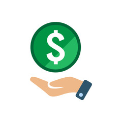 Money payment icon vector graphic illustration